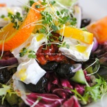 Goat cheese salad with citrus dressing