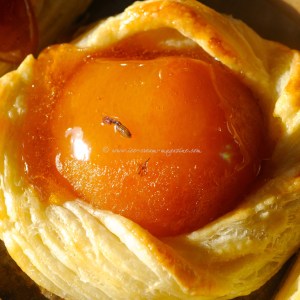 peaches in fragrant rose syrup tuille .4 © www.ice-cream-magazine.com